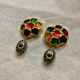 <tc>Colorful Retro Button Earrings</tc>