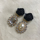 <transcy>Rose Earrings for a Little Black Dress</transcy>