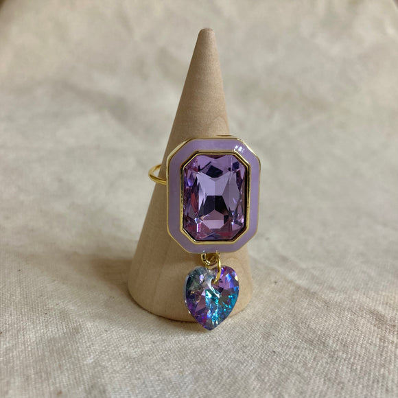 Lavender Bijoux Heart Ring