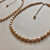 pink pearl 2 way necklace