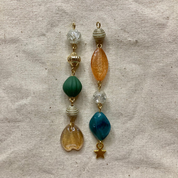 vintage beads swinging earrings